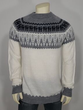 NWT GAMBOA FAIR ISLE ALPACA WOOL CREWNECK SWEATER MEN'S XL